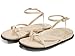 Coutgo Womens Strappy Flat Sandals Comfortable Flip Flop Footbed Sandals Ankle Strap Summer Beach Shoes Beige