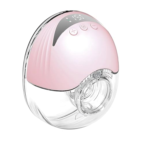 Image of MISK Wearable electrical breast pump for feeding mothers, 4 modes & 12 Levels, Rechargeable, Automatic, Painless & Portable hands-free breastfeeding pump, 210 ML Milk Cup Capacity & 1200mAh Battery, BPA-Free Material, 19mm, 21mm & 24 mm Flange size included, LED Display, FDA approved (1 Year Warranty)