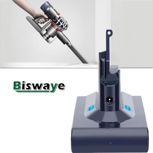 Image of Biswaye V8 Battery Replacement Compatible with Dyson V8 SV10 Battery 215681 V8 Animal Plus V8 Absolute V8 Motorhead V8 Carbon Fiber Cord V8 Animal Cordless Vacuum Battery