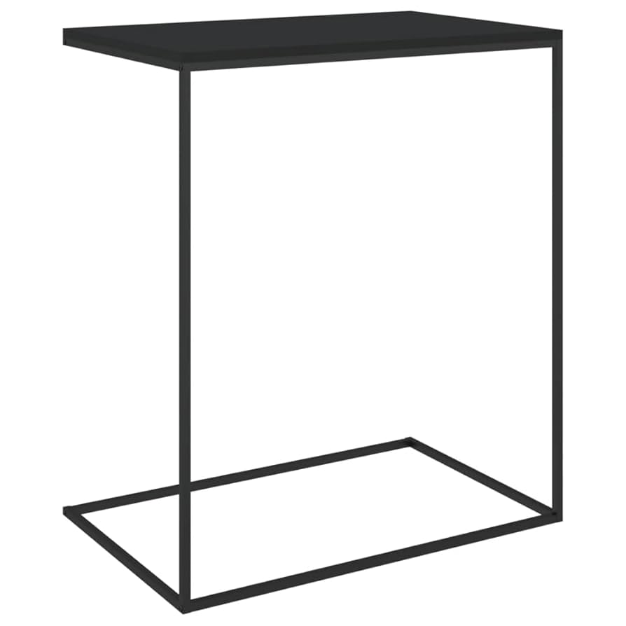 Vetnasa Side Table Black 55x35x66 cm Engineered Wood-6238