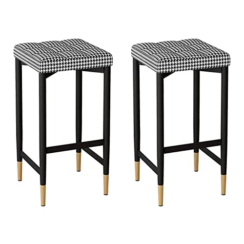 Tabouret de bar rembourré gris sans dossier fini en simili cuir de qualité supérieur
