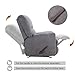 CANMOV Rocker Recliner Chair for Adults,Manual Recliner Chair with Overstuffed Backrest and Armrests, Soft Fabric Manual Rocking Reclining Sofa for Living Room,Grey