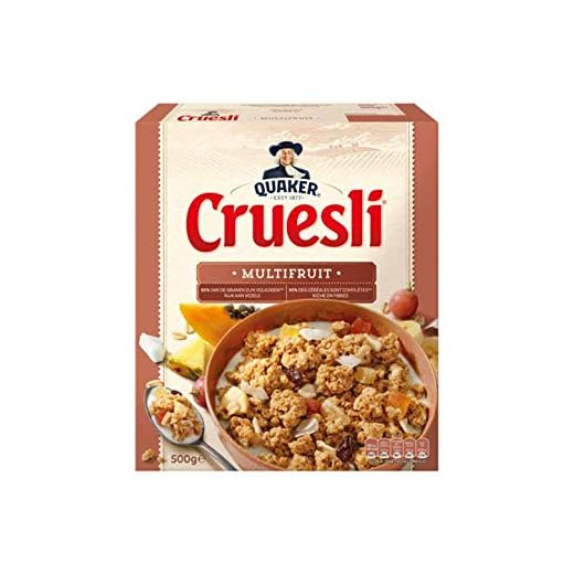 Muesli Con Fruta | Quaker | Cruesli Multifrutas | Peso total 500 gramos