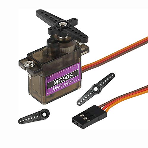 Dafurui 5Pack Mg90S Servo Motor， Mini 9G Mg90S Micro Servo Metal Geared Motor For Arduino Rc Robot Helicopter Airplane Boat Controls #TOP6
