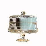 SZQ-Kuchenstand Donut Dome, Glas Food Container Set Party-Dekoration Dessert Tray Startseite Obstsalat Schutzdeckel Chip & Dip Server 27CM Käseplattenabdeckungen (Size : 27 * 27 * 27CM)
