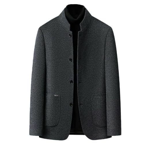 Blazer homme col montant veste laine sur mesure pour bureau et sorties