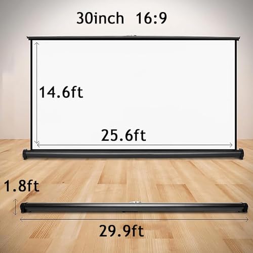Pantalla manual portátil para proyector de 50 pulgadas miniatura 7