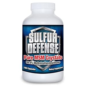 Sulfur Defense Opti-MSM 99.9% Pure MSM Powder Capsules, Made in USA, Organic Methylsulfonylmethane, non-GMO, Gluten-Free…