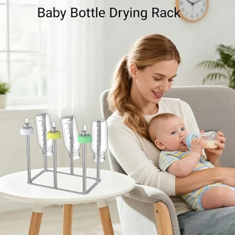 Water Bottle Drying Rack,Stainless Steel Bottle Rack Dryer, Plastic Bag Drying Rack, Dry Rack for Bottles,Space Saving Countertop Rack for Glass,Cups, Mugs,Mason Jars and Sports Bottles