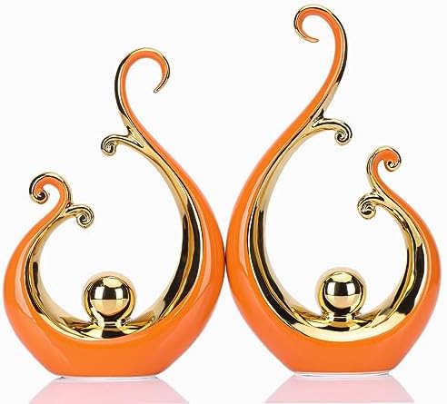 DOVDOV Ceramic Abstract Statues Set of 2…