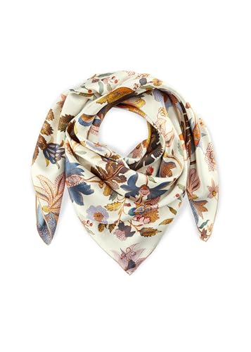 CODELLO Damen Premium Tuch aus reiner Seide mit Blumenmuster