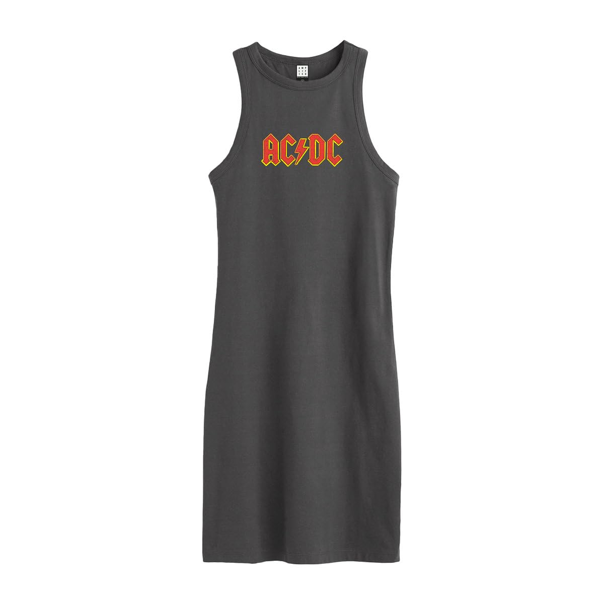Amplified Womens/Ladies AC/DC Slim Sleeveless Dress (S) (Charcoal)