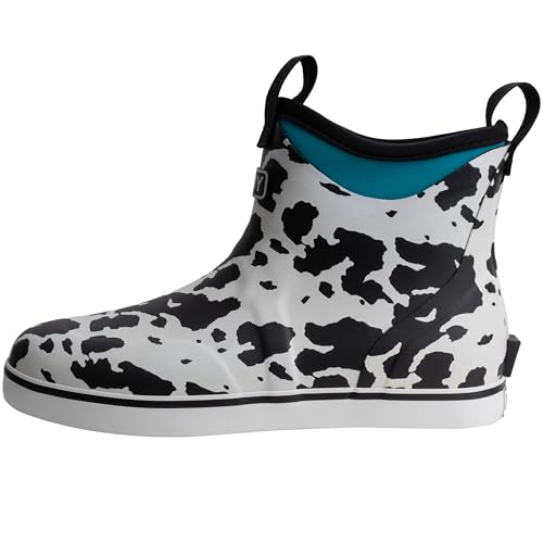 Image of Buoy Boots Women's Waterproof Ankle Rain Boots, Rubber Deck & Fishing Boots | Neoprene Lining, EVA Foam Insole, Slip-Resistant Non-Marking Outsole for Comfortable Traction on Boats, Farms & Wet Ground
