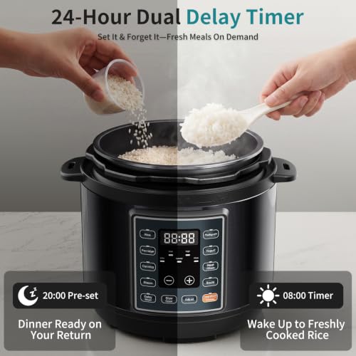 Image of OLIXIS 10-In-1 Electric Pressure Cooker, 3 Quart Multi Cooker for Rice, Stew and Steam, Small Programmable Stainless Steel Pot with Slow Cook Function and Ceramic Inner Pot