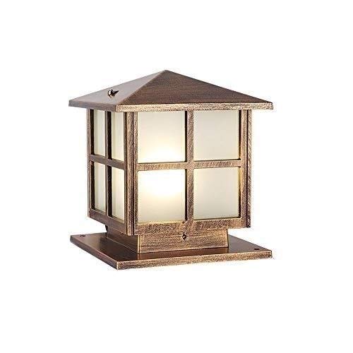 Lámpara de bolardo de Pared Impermeable para Exteriores, Cuadrada, China, para Vallas, luminaria de estigma, E27, de Aluminio Europeo, para césped, Paisaje, iluminación de Calles, Villas, Parques, ga