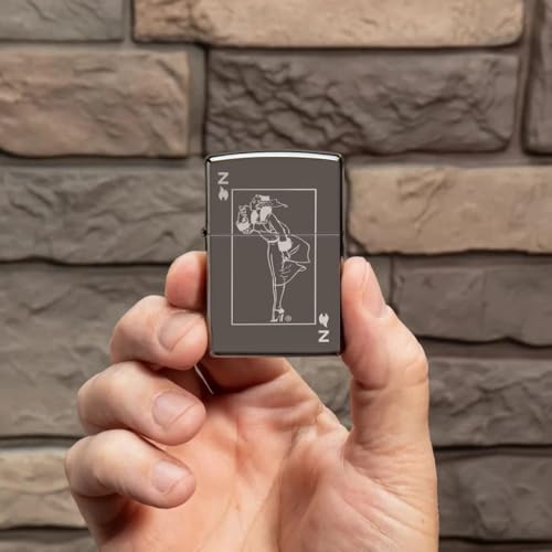 Encendedor Zippo clásico personalizado negro hielo miniatura 2