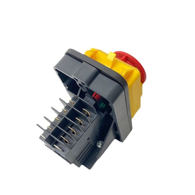 Electromagnetic Switch Starter 10 Pin On Off 15A 400V Reset Button with BCover Lock BYCZ5-A 1Pcs
