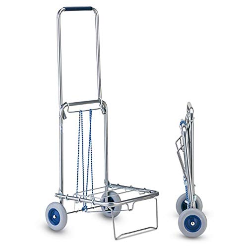 Portamaletas Devesa. 106-B - Carro portamalet pleg c/band rueda eva ac niq 106-b devesa