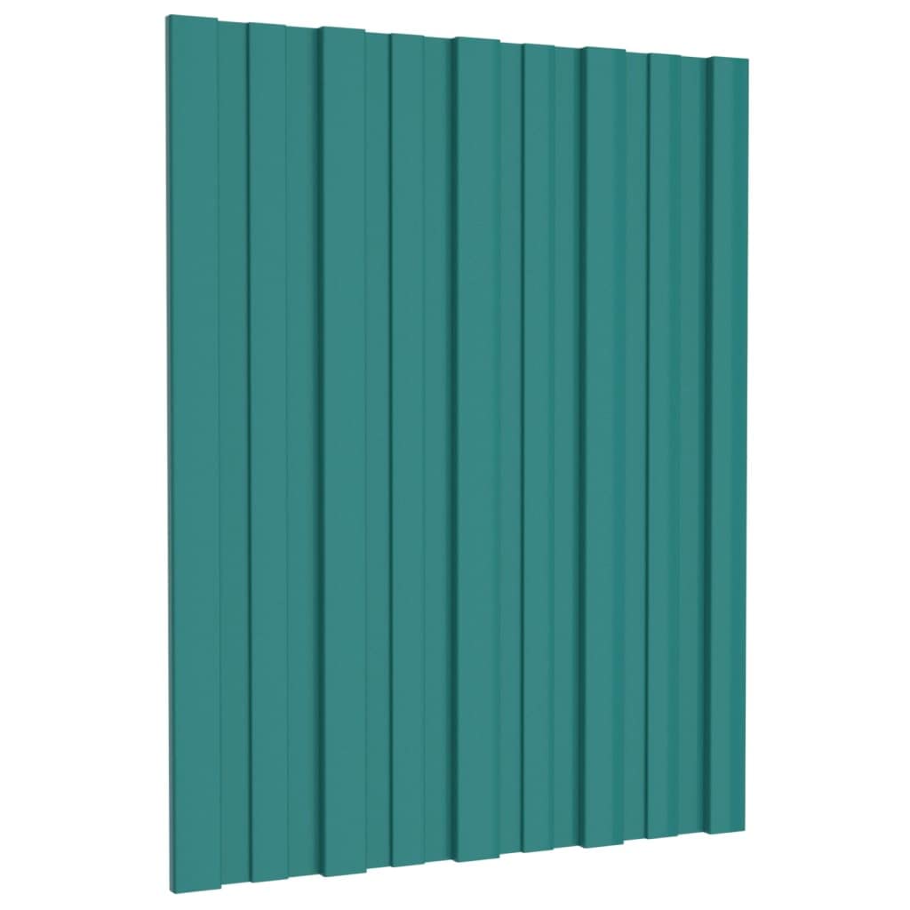 Home Furniture - Paneles de techo (12 unidades, acero galvanizado, 60 x 45 cm), color verde