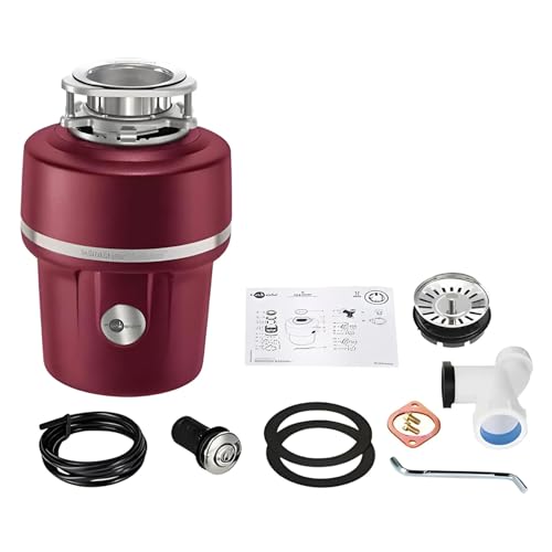 InSinkErator Entsorgungssystem für Lebensmittelabfälle, rostfreier Stahl, Rot, 31.1 x 22 x 31.1 cm