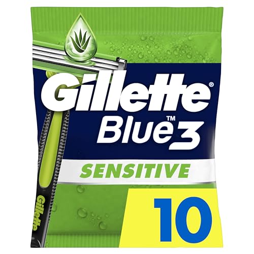 Gillette Rasoio Da Uomo Usa E Getta, Rasoio A 3 Lame Con Testina Oscillante Di 40° E Striscia Lubrificante Lubrastrip Con Tecnologia Comfortgel