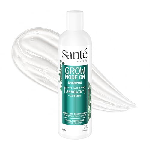 Santé naturally. Grow Mode On Shampooing 250 ml – Shampooing fortifiant avec AnaGain, caféine et arginine – Activation de la croissance pour des cheveux denses – Végétalien, sans alcool
