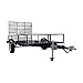 DK2 6 ft. x 10 ft. Single Axle Black UV Powder Coated Open Rail Trailer