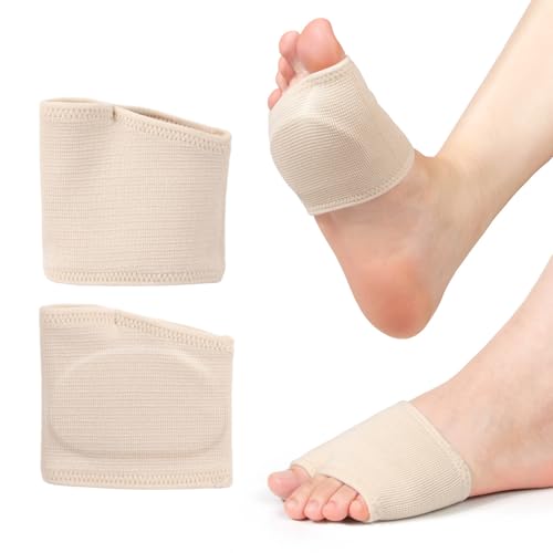 ARYIMYDP 1 Par Almohadillas Metatarsianas Con Gel - Súper Suaves,Amortiguan Presión,Antideslizantes - Para Tacones,Zapatos Planos,Larga Jornada De Pie - Lavables A Máquina,Reutilizables