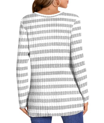 Image of HOTGIFT Women's Pullover Sweaters Winter Tunic Tops Long Sleeve Crewneck Shirts Casual Comfortable Blouse
