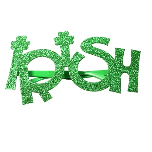 Glass St. Shamrock Eyewear Irish Festival Costume Supplies Irish Party Favor Glitter Eyewear Decoration Green