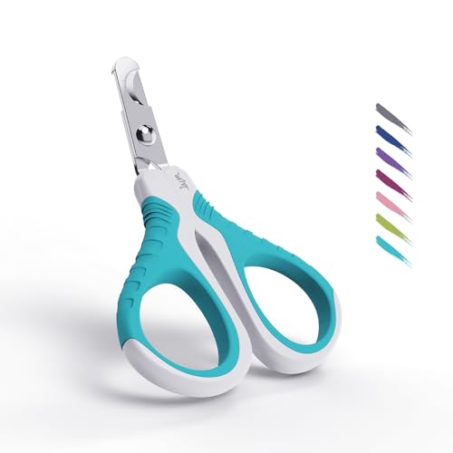 WePet Pet Nail Clippers U07.1 Professional Claw Trimmer Bended Scissor Special for Cats Kittens Dogs Puppies Small Animals White/Pine Green