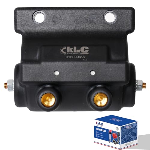KLC 12V 5 OHM Ignition Coil 31609-65A for Harley Davidson Sportster 1000 900 Super 1200 Electra Glide Fat Boy Low Rider Dyna FXR Heritage Low Glide Road Glide Road King Softail Tour Glide Wide Glide