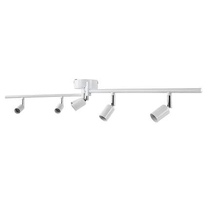 EXCLUZO Easy Installation 6 Way Track Ceiling Light Kit for 85-265V Living Room Display White