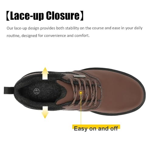 Image of ULTIANT Men's Golf Shoes Fixed Nailless Sole Waterproof Lightweight No-Slip Walking Shoes Size7.5-14