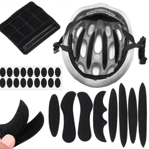 2 Set Helmet Padding Kit,Comfortable Sponge Helmet Pads Kit with Liner Hook Loop Bike Helmet Replacement for Bicycles, Motorcycles, Bicycle Helmets