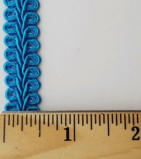1 Pcs 1/2" Turquoise Chinese French Braid Gimp Trimming 12 Continuous Yards -Rk5