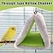 MiOYOOW Bird Hammock Shed, Biteproof Small Animal Soft Hanging Parrot Warm Nest with 2 Hooks for Degus, Sugar Gliders, Hamsters
