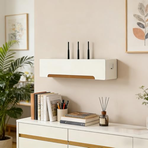 Gestion câbles et modem avec le cache box mural sans perçage - 4
