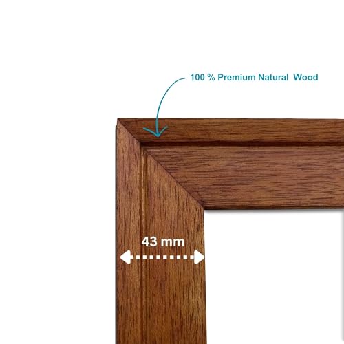 Image of Handmade Brown Wooden Photo Frame, A2 (42 x 59.4 cm) Display to Showcase Artworks, Pictures, and Photos - Perfect for Wall, Home and Office Decor, Clove Brown