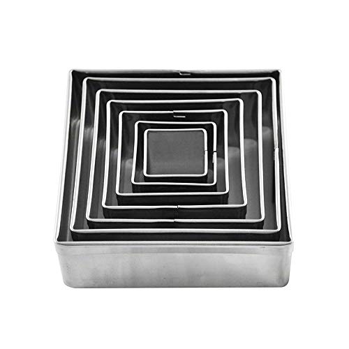 Jogo de Aro Inox Cortador Quadrado 7 Peças - Doupan