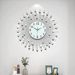 Large Wall Clock Luxury Wall Clock Crystal Diamond Clock Modern Luxury Art Decor Round Silent Clock photo Large Wall Clock Luxury Wall Clock Crystal Diamond Clock Modern Luxury Art Decor Round Silent Clock