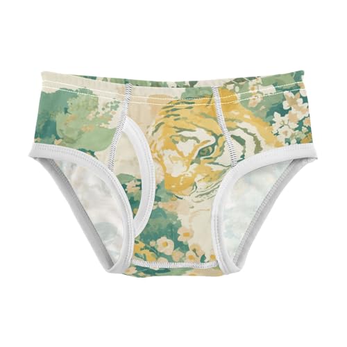 KLL Tigers Print Toddler Boys' Pure Cotton Underwear Breathable Children Panties