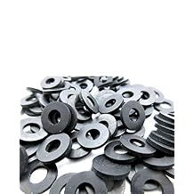 Black Rubber Washer 5/8" OD x 1/4" ID, 1/8" Thickness - Oil Resistant NBR Rubber Washers Flat Rubber Washers Round Rubber Washers Rubber Flat Washers 12
