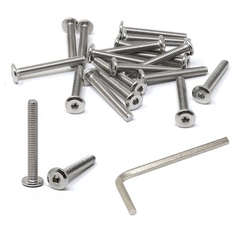 iexcell 20 vis M6 x 45mm inox 304 douille hex tête plate