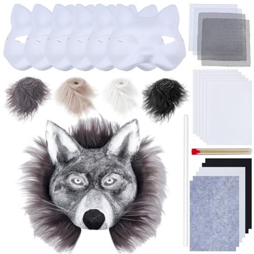 Kit de masque Therian loup WEBEEDY : la solution DIY complète pour masquer les yeux et créer vos costumes