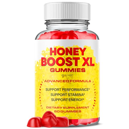 Honey Boost XL Gummies, Official HoneyBoostXL Gummys for Men with All Natural Ingredients, Honey Boost XL Advanced Wellness Support Formula with Premium Vitamins for Active Lifestyle (60 Gummies)