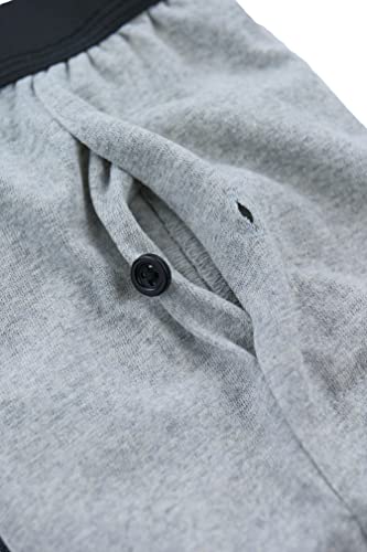 ToBeInStyle Men's Pack of Button Fly Loose Fit Solid Print Boxers 6