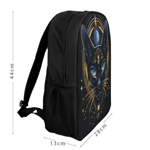 Cartable imperméable chat sac à dos enfant 3D léger de 17 pouces