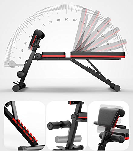 Banc De Musculation Sports,Banc De Musculation Simple Exercise Utility pour Tubes Droits Inclinés/déclinants Et Plats à Exercice Pliant Multi-Bench-Roman(Version Basse) – Image 3