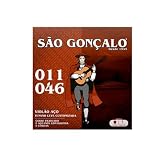 Encordoamento 011 São Gonçalo 125 para Violão Aço Prata